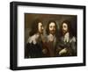 Charles I in Three Positions (1600-49) Painting after Van Dyck-Carlo Maratta or Maratti-Framed Giclee Print