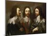 Charles I in Three Positions (1600-49) Painting after Van Dyck-Carlo Maratta or Maratti-Mounted Giclee Print