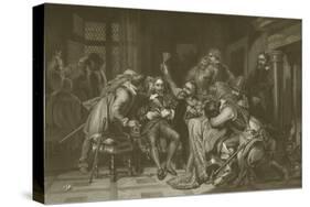 Charles I Insulted by Cromwell 's Soldiers-Hippolyte Delaroche-Stretched Canvas