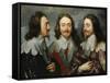 Charles I, King of England (1600-164), from Three Angles (The Triple Portrai), 1636-Sir Anthony Van Dyck-Framed Stretched Canvas