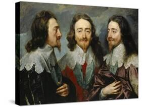 Charles I, King of England (1600-164), from Three Angles (The Triple Portrai), 1636-Sir Anthony Van Dyck-Stretched Canvas