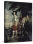 Charles I, King of England, at the Hunt-Sir Anthony Van Dyck-Stretched Canvas