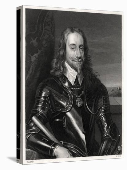 Charles I, King of Great Britain and Ireland-W Holl-Stretched Canvas