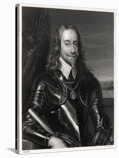 Charles I, King of Great Britain and Ireland-W Holl-Stretched Canvas