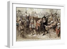 Charles I Leaving Westminster Hall after His Trial, 1870-John Gilbert-Framed Giclee Print