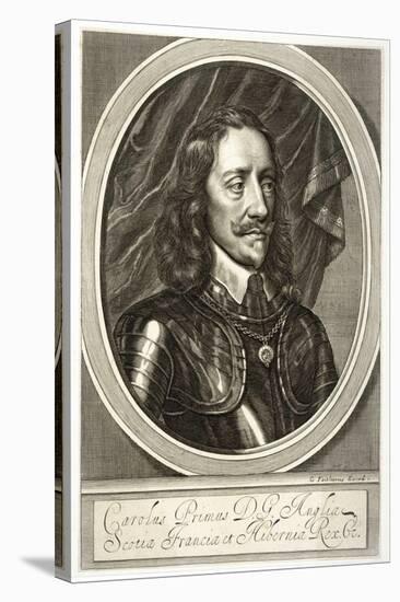 Charles I of England in Armour-G. Faithorne-Stretched Canvas