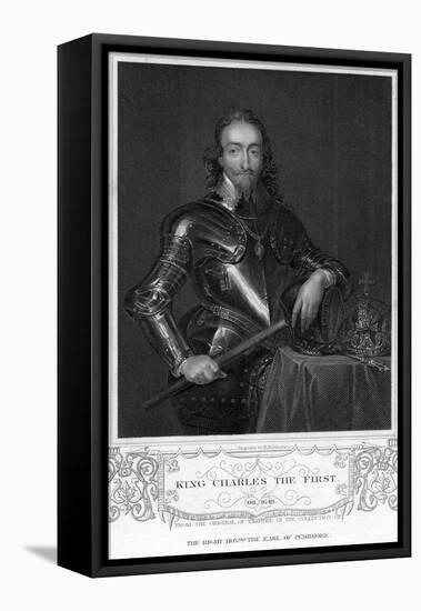 Charles I of England-H Robinson-Framed Stretched Canvas