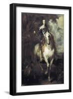 Charles I on Horseback-Sir Anthony Van Dyck-Framed Art Print