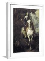 Charles I on Horseback-Sir Anthony Van Dyck-Framed Art Print