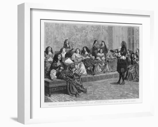 Charles II and His Court at the Palace During the Plague of London, C1665-1666-null-Framed Giclee Print