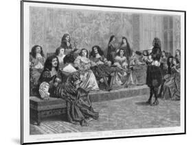 Charles II and His Court at the Palace During the Plague of London, C1665-1666-null-Mounted Giclee Print