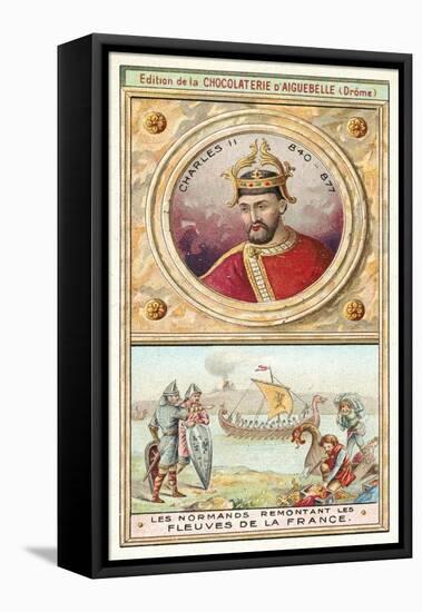 Charles Ii, and the Normans Sailing Up the Rivers of France-null-Framed Stretched Canvas