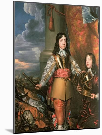 Charles II as Prince of Wales with a Page, C.1642-William Dobson-Mounted Giclee Print