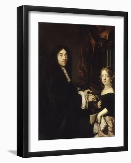 Charles II Couperin (1638-1679), organiste, et la fille de Claude Lefebvre-Claude Lefebvre-Framed Giclee Print