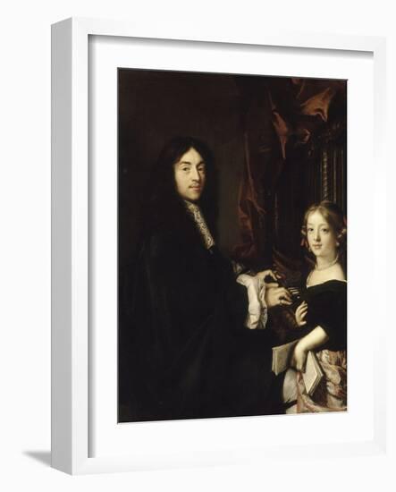 Charles II Couperin (1638-1679), organiste, et la fille de Claude Lefebvre-Claude Lefebvre-Framed Giclee Print