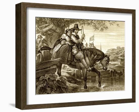 Charles II in Disguise Aided in His Escape by Jane Lane, 1651-H Bourne-Framed Giclee Print