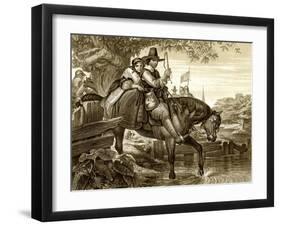 Charles II in Disguise Aided in His Escape by Jane Lane, 1651-H Bourne-Framed Giclee Print