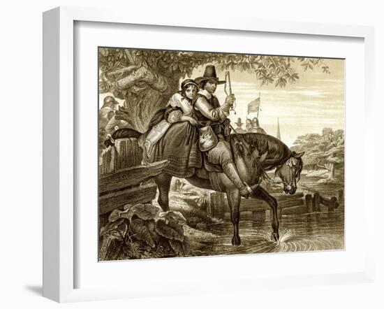 Charles II in Disguise Aided in His Escape by Jane Lane, 1651-H Bourne-Framed Giclee Print