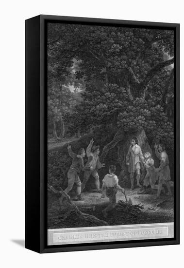Charles II in the Forest of Boscobel, 1651-Pouney & Rhodes-Framed Stretched Canvas
