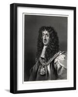 Charles II, King of Great Britain and Ireland, 19th Century-W Holl-Framed Giclee Print