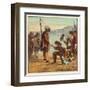 Charles II Lands at Dover and is Saluted as King of England by General Monk Who Kneels Before Him-Joseph Kronheim-Framed Art Print
