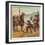 Charles II Lands at Dover and is Saluted as King of England by General Monk Who Kneels Before Him-Joseph Kronheim-Framed Art Print