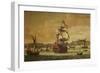 Charles II on Board a Two Decker Man-O-War off Dover-Jacob Knyff Knijff-Framed Giclee Print