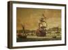 Charles II on Board a Two Decker Man-O-War off Dover-Jacob Knyff Knijff-Framed Giclee Print