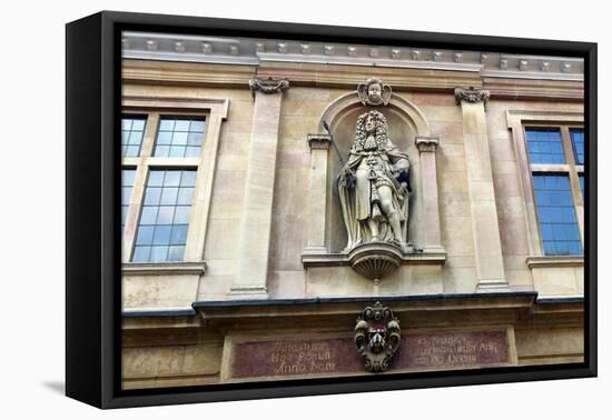 Charles II on Custom House, Kings Lynn, Norfolk-Peter Thompson-Framed Stretched Canvas