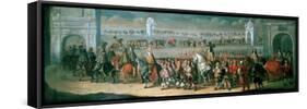 Charles II Processing from the Tower of London to Westminster, 22 April 1661-Dirck Stoop-Framed Stretched Canvas