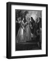 Charles II receiving the Duchess of Orleans at Dover, 1670, (1804)-William Bromley-Framed Giclee Print