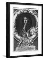 Charles II (Vertue Eng.)-George Vertue-Framed Art Print