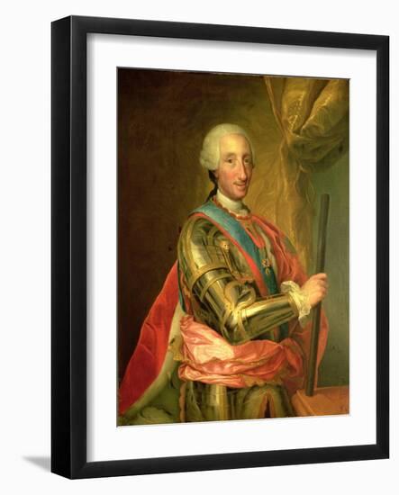 Charles III in Armour, after 1759-Anton Raphael Mengs-Framed Giclee Print