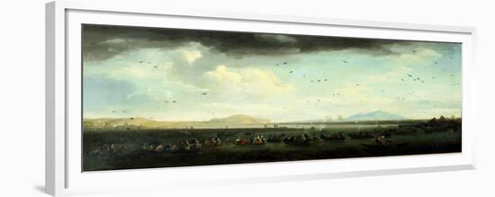 Charles III of Bourbons Hunting Coots on Lake Patria, Southern Italy-Claude Joseph Vernet-Framed Premium Giclee Print