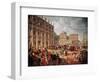 Charles III Visiting Saint Peter's Basilica, Rome, 1746-Giovanni Paolo Pannini-Framed Giclee Print