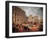 Charles III Visiting Saint Peter's Basilica, Rome, 1746-Giovanni Paolo Pannini-Framed Giclee Print