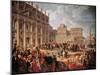 Charles III Visiting Saint Peter's Basilica, Rome, 1746-Giovanni Paolo Pannini-Mounted Giclee Print