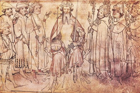 'Charles IV of Luxembourg, Emperor of the Holy Roman Empire Surrounded ...