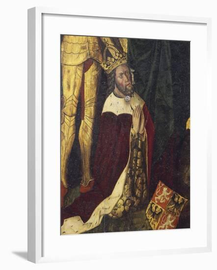 Charles Iv of Luxembourg Kneeling-null-Framed Giclee Print