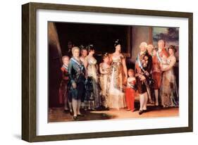 Charles Iv of Spain and His Family-Francisco de Goya-Framed Art Print