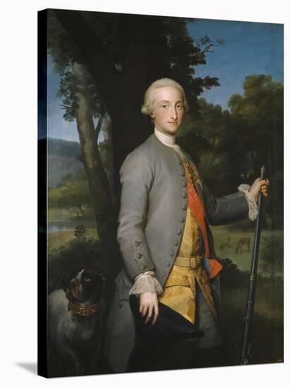 Charles IV of Spain as Prince of Asturias, Ca 1764-1765-Anton Raphael Mengs-Stretched Canvas