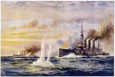 WW1 - Sinking of 'Lusitania', May 7th, 1915-Charles J. De Lacy-Art Print