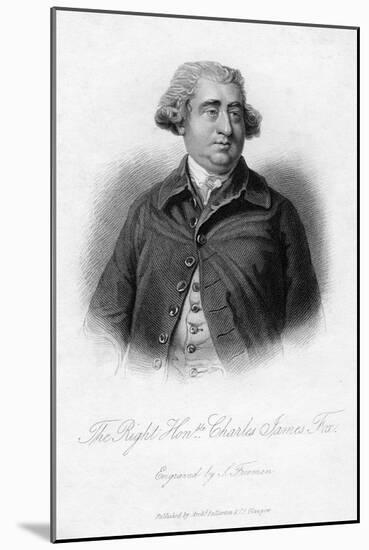 Charles James Fox (1749-180), Whig Statesman, 19th Century-Samuel Freeman-Mounted Giclee Print