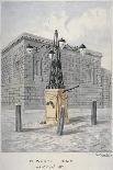 Newgate Pump, Old Bailey with Newgate Prison in the Background, City of London, 1815-Charles James Richardson-Giclee Print