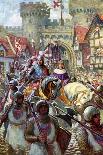 Edward V Rides into London with Duke Richard, 1483-Charles John De Lacy-Giclee Print