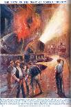 Hms Queen Elizabeth Bombarding the Dardanelles Defences in 1915-Charles John De Lacy-Giclee Print