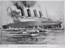 The Sinking of the Lusitania, May 7th 1915, Hutchinson's Story of the British Nation, c.1920-Charles John De Lacy-Giclee Print