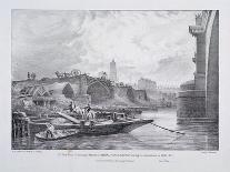Entrance to the Adelphi Wharf Showing Work Horses and Two Men, Westminster, London, C1850-Charles Joseph Hullmandel-Giclee Print