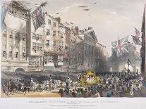 The Cambridge Coach Leaving the Nelson Inn, Belle Sauvage Yard, Ludgate Hill, London, 1818-Charles Joseph Hullmandel-Giclee Print
