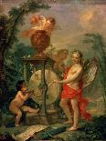 Cupid Sharpening an Arrow, 1750-Charles-Joseph Natoire-Stretched Canvas